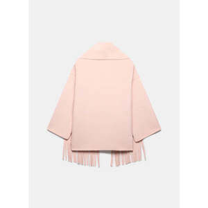 Mint Velvet Pink Fringed Scarf Coat